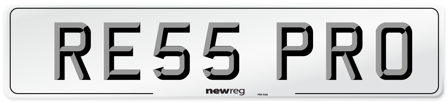 RE55 PRO Number Plate from New Reg